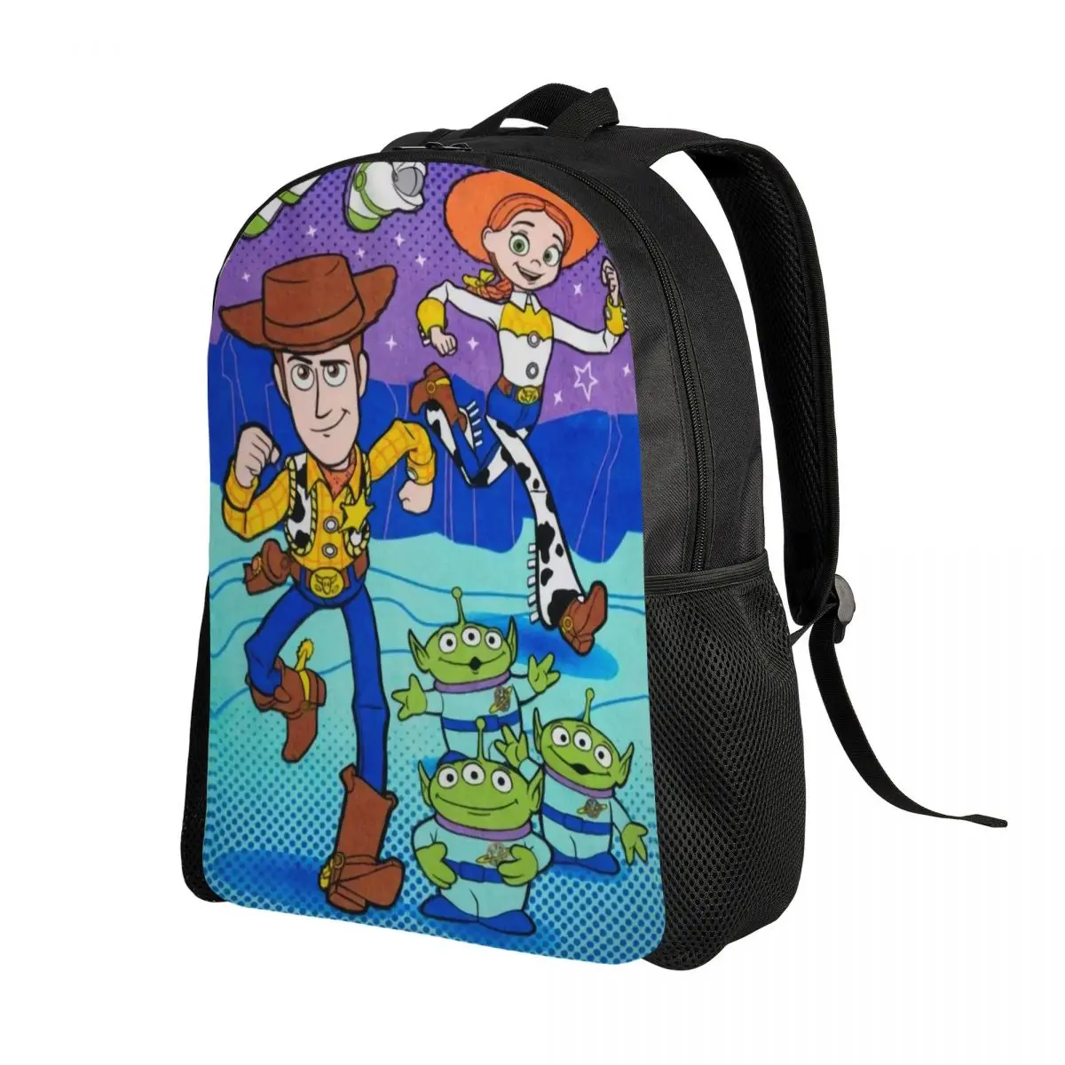 Custom Toy Story Green Aliens Backpack for Men Women Water Resistant School College Buzz Lightyear Bag Print Bookbags