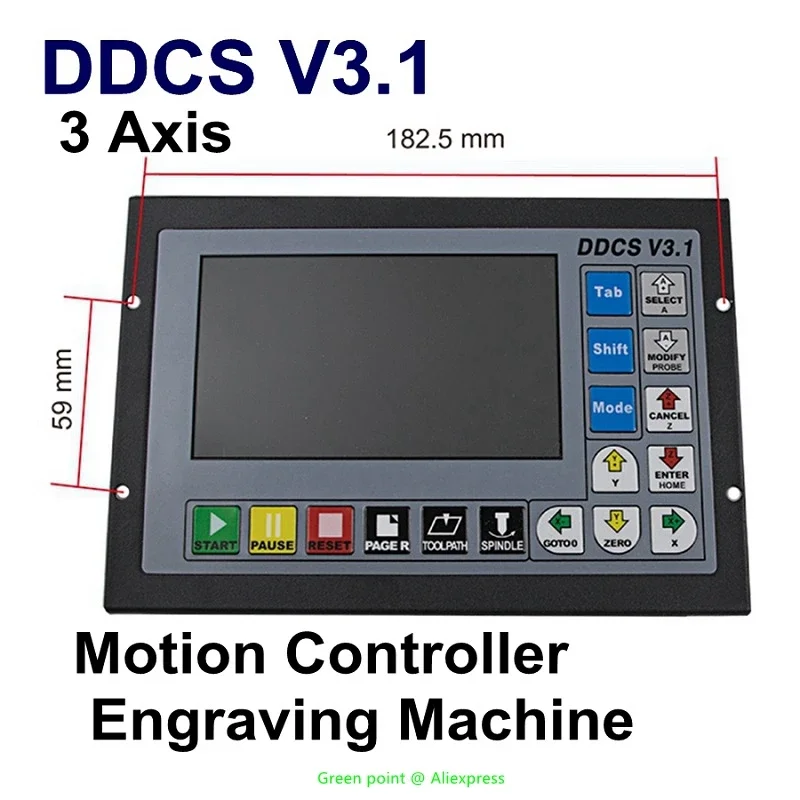 Newest DDCS V3.1 500 KHz Motion Controller Engraving Machine CNC System 3 Axis 0-10V Spindle Control G Code Stepper Motor Driver