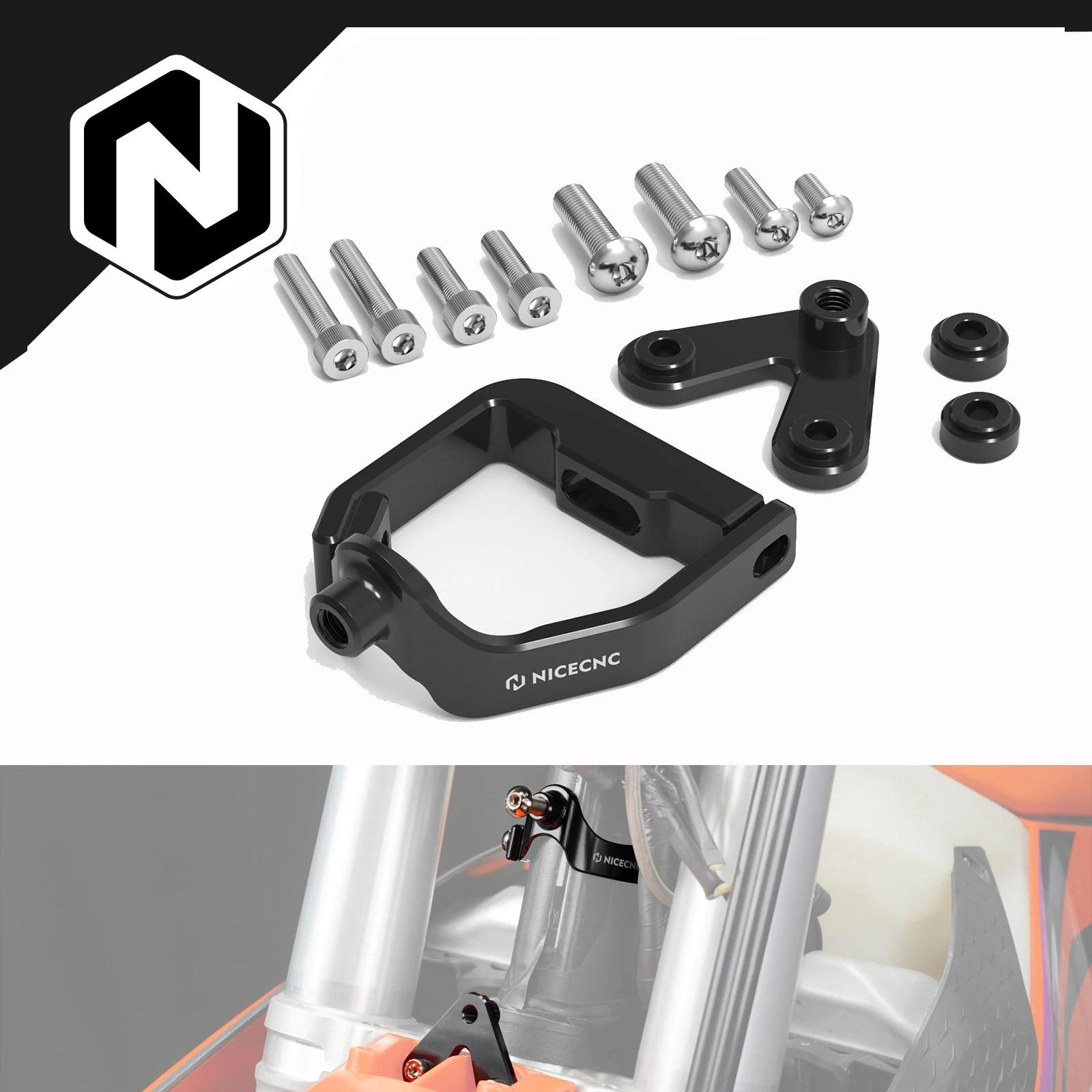 

NICECNC для KTM SX 125 2023-2025 Монтажный кронштейн стабилизатора рулевого управления SX-F 450 SX-F 250 SX 250 XC125 SX300 XC-F 450 23-25