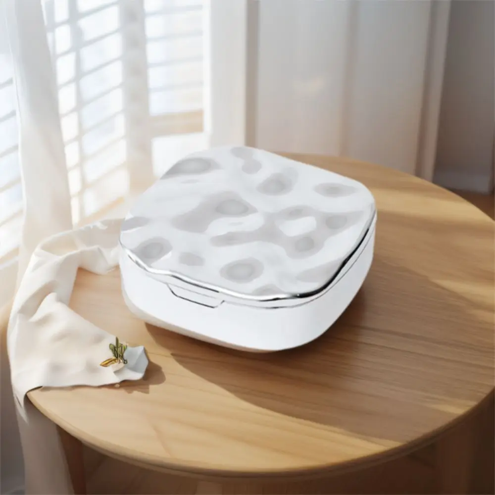 with Mirror Jewelry Storage Box Dustproof Moisture-proof Jewelry organizer Sqaure Large Capacity Earring Storage Case