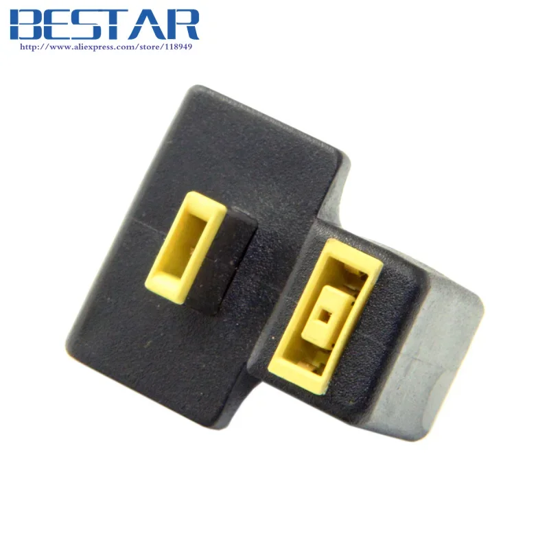 Прямоугольный порт между мужчинами и женщинами, удлинитель зарядного устройства, адаптер питания под углом 180 градусов для ноутбука Lenovo ThinkPad Carbon