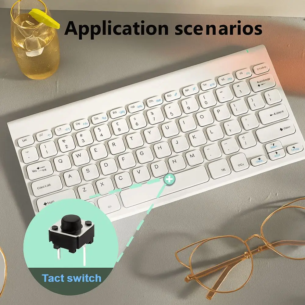 ชุดสวิตช์กดแบบสัมผัสขนาด 6*6 มม. จำนวน 200 ชิ้น แบบสากล พร้อมสายยาว 4 ฟุต ชุดสวิตช์กดแบบกดติดปล่อยดับ ปุ่มกดสัมผัสแบบผสม PCB สวิตช์ไมโครสำหรับของเล่น