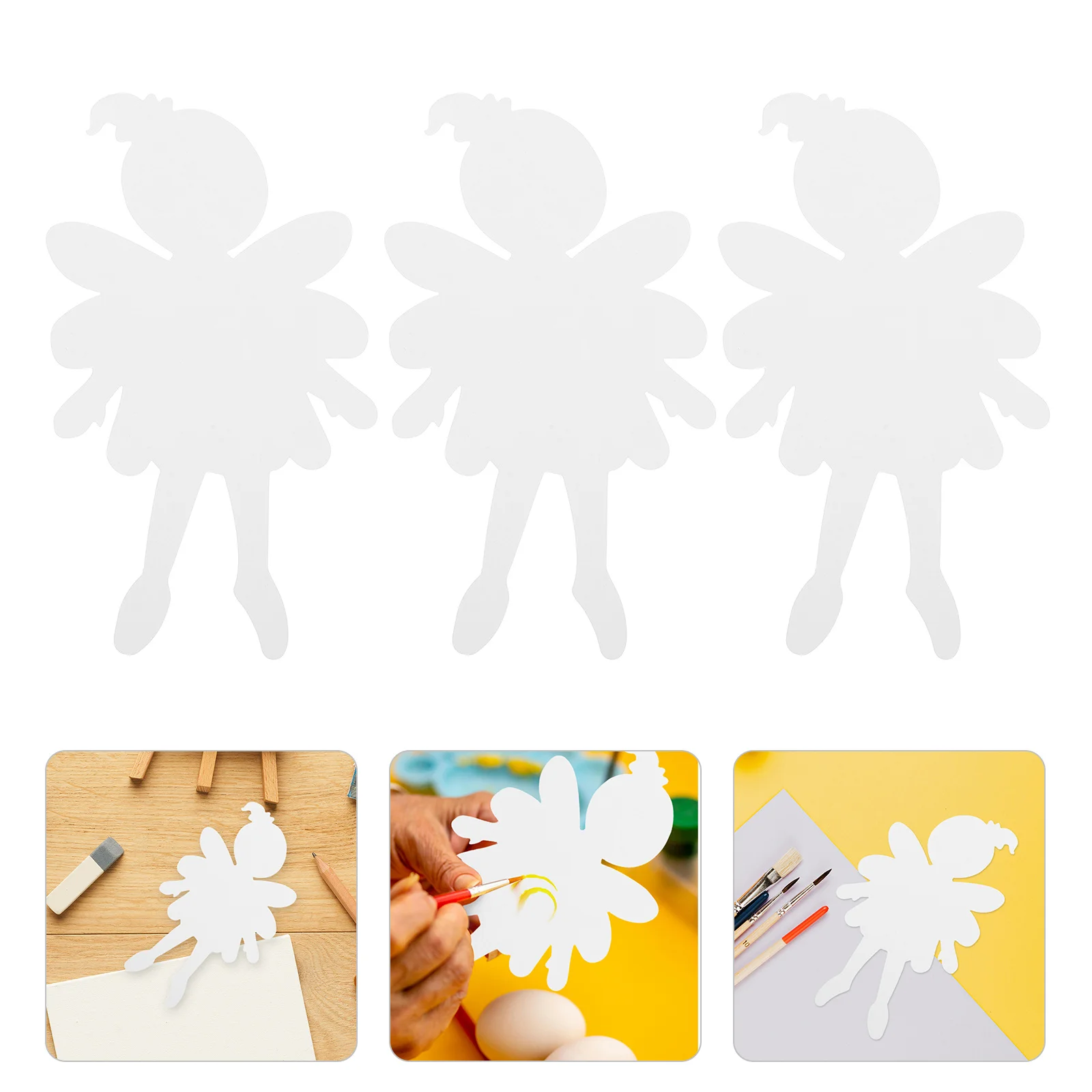 

20Pcs Blank Person Cutouts - White Paper Human Shapes for Child Handicrafts Early Learning Color Recognition Art Project