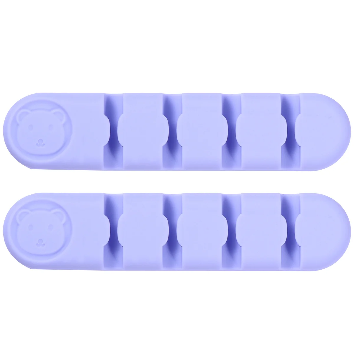2 pçs organizador de cabo de dados auto adesivo suporte de cabo de silicone clipes de gerenciamento de fio de mesa clipe de cabo usb roxo