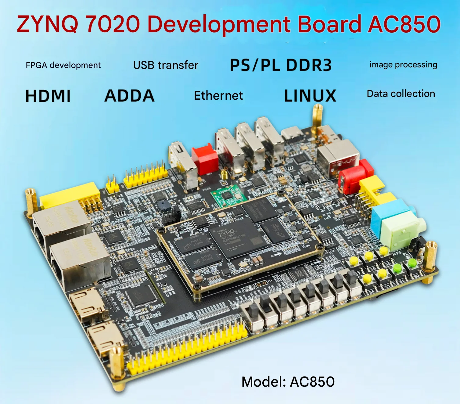 ZYNQ FPGA development board 7020 Xilinx educational board MIPI CSI DSI AC850