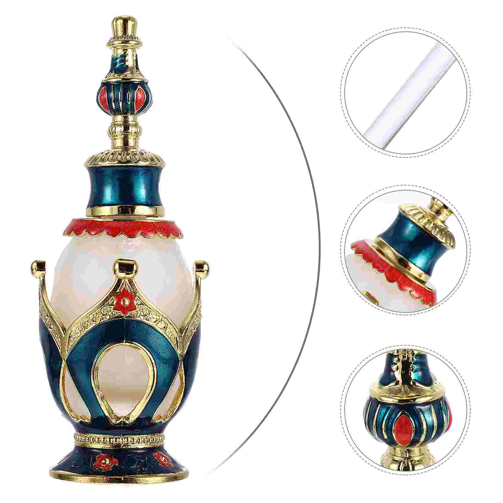 25 Ml Perfume Bottle Essence Glass Oil Middle Eastern Bottles Essential Empty Blue Decorative Retro Atomizer Vintage Miss