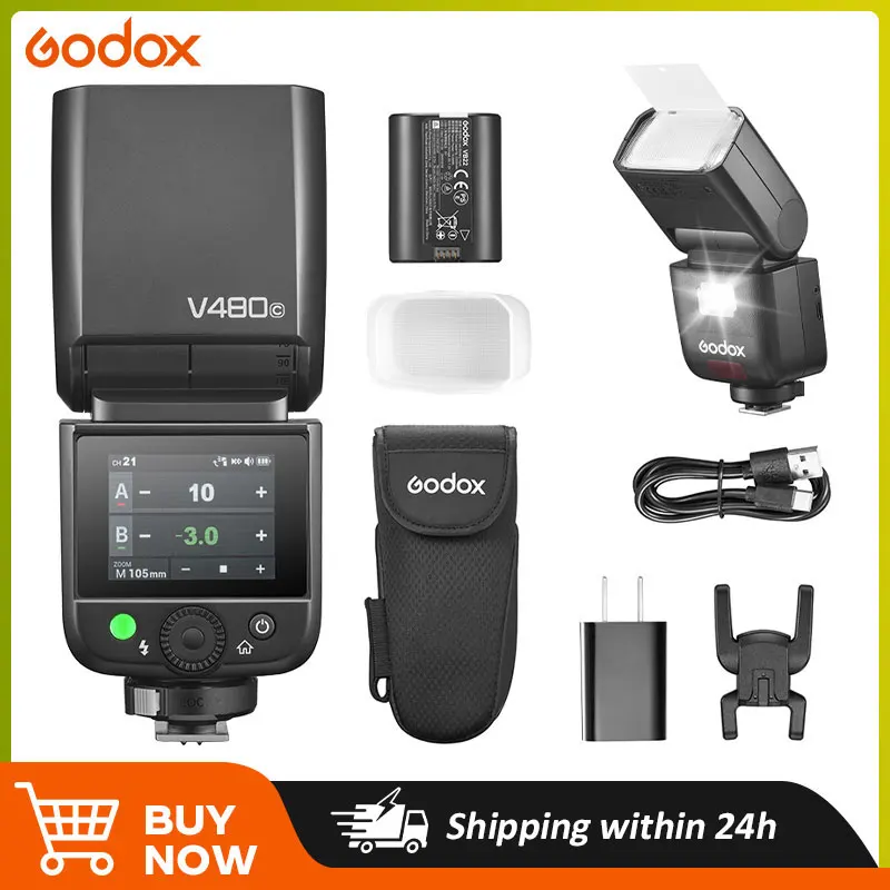 Godox V480 C/S/N/O/F TTL Li-ion Lampa Błyskowa do Aparatu z X2t X3 Speedlite 2.4G Bezprzewodowa dla Sony Canon Nikon Fujifilm Olympus