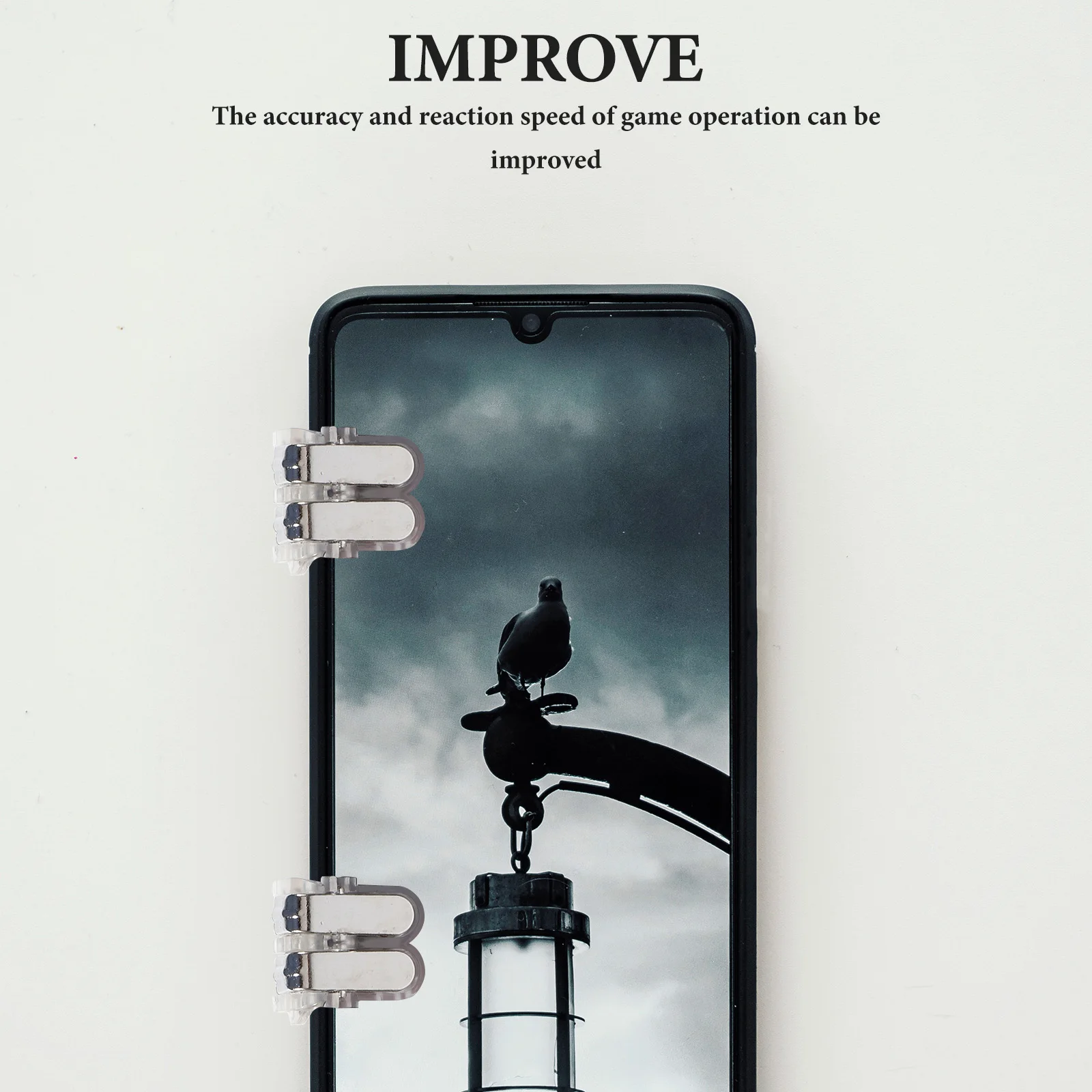 

Lightweight Portable Shooting Controller for Mobile Game Accessories Durable ABS Material Compatible Smartphones Practical