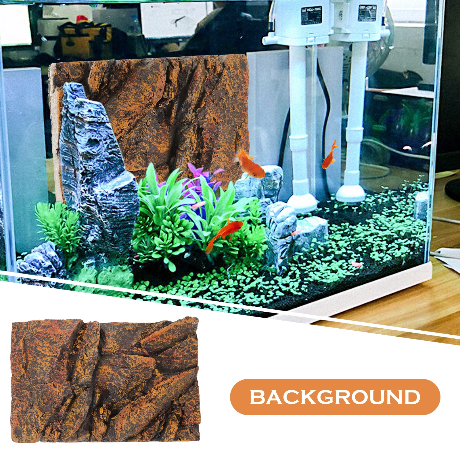 

3D Fish Tank Boards Reptile Tank Aquarium Background Board Habitat Stereo Decor Terrarium Background For Aquarium Rockery Water