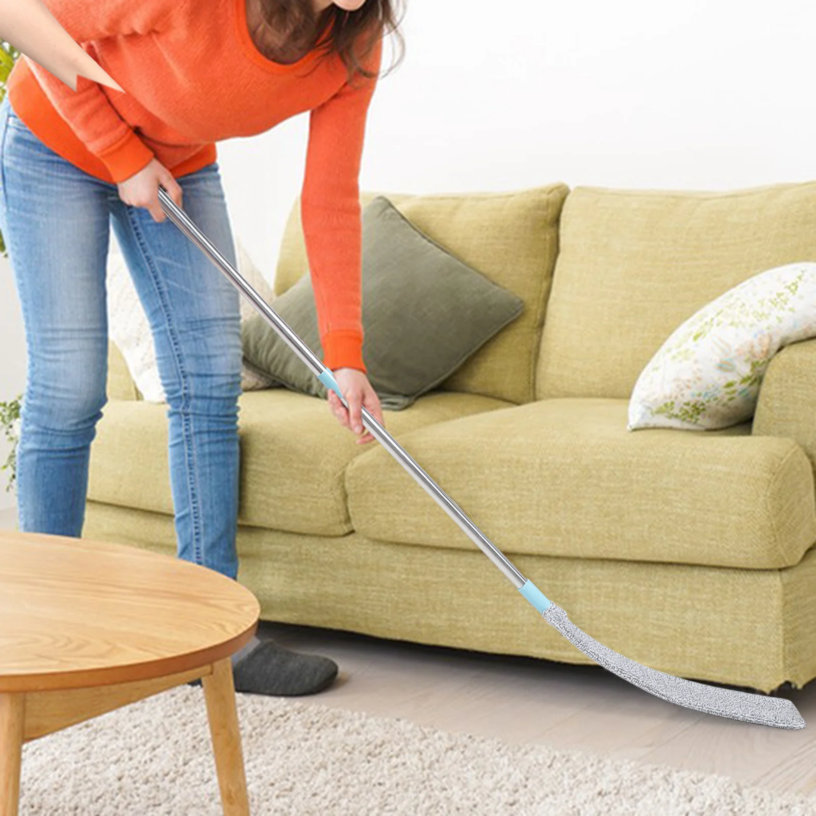 

Long 127cm Duster for Home Cleaning Under Bed Sofa Kitchen Bathrooms Gap Dust Cleaner Reusable Stainless Steel Dusters Fine