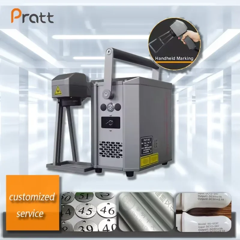 

Pratt Mini Handheld 20w 30w 50w Deep Engraving Laser Marking Machine For Metal