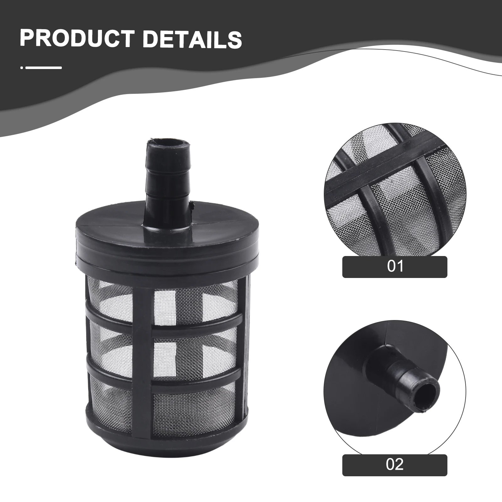 

Strainer Mesh Sprayer 8-9.5mm Car Wash Hose Pipe Irrigation Pump Filters Self-Priming Joint Stainless Stee Mesh