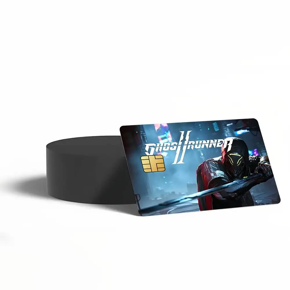 Game Ghostrunner 2 Card Stickers for Bank Access Protective Waterproof Film Cover Sticker Surprise Gift