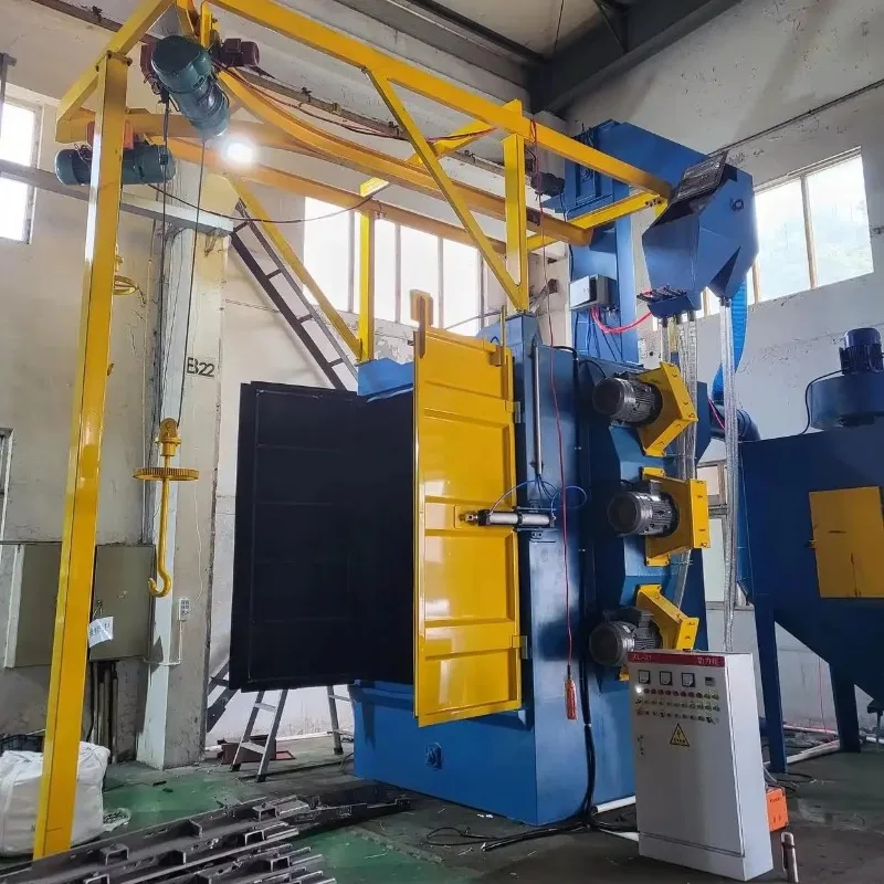 Low Noise Hook Type Automatic Dust Removal Shot Blasting Machine Sand Blasting Machine for Clean Workshop Operation