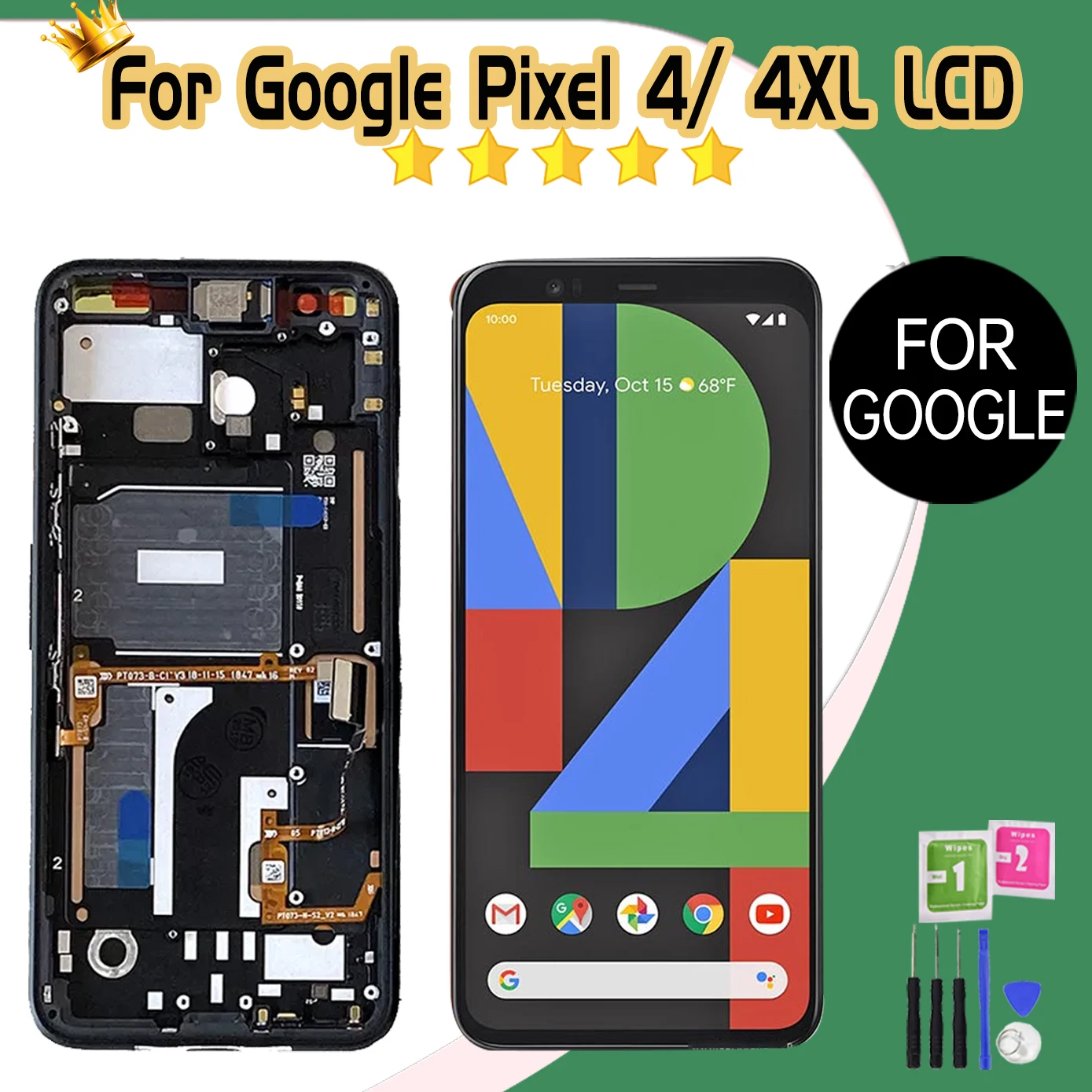 AMOLED AAA Quality LCD For Google Pixel 4 G020M LCD Screen Display Touch Panel For Google Pixel 4 XL 4XL G020P Digitizer Screen