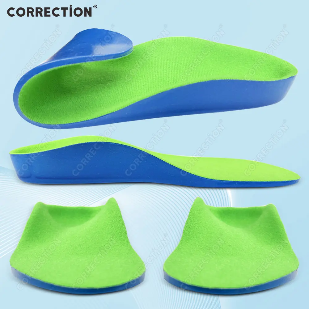 CORRECTiON Kids 3D Orthopedic Insoles Arch Support for Flat Feet XO Legs Shock Absorbing Sport Pads for Children’s Foot Care