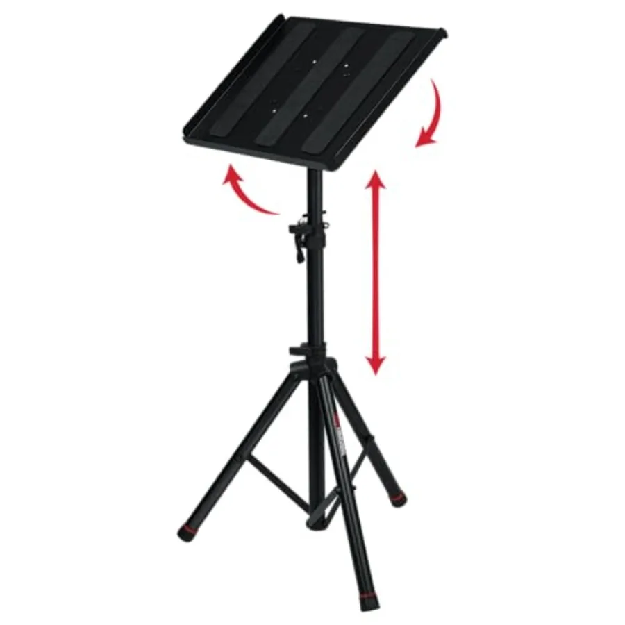 

Усиленная регулируемая подставка для мультимедийного оборудования класса Deluxe с креплением VESA 100x100, черная, идеально подходит для ноутбуков и других устройств.