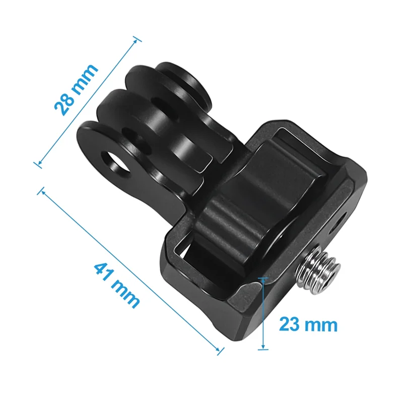 Solid For Upgraded 2Rd Gopro Three-Card To 1/4 Adapter Alai Positioning Disassembly Fixed Mounting Base,Black A Durable