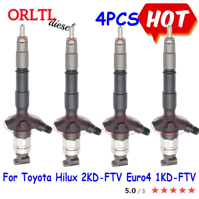 

4 pcs/lot NEW 095000-5920 9709500-592 Genuine Fuel Injector 095000-5921 For Toyota Hilux 2KD-FTV Euro4 1KD-FTV