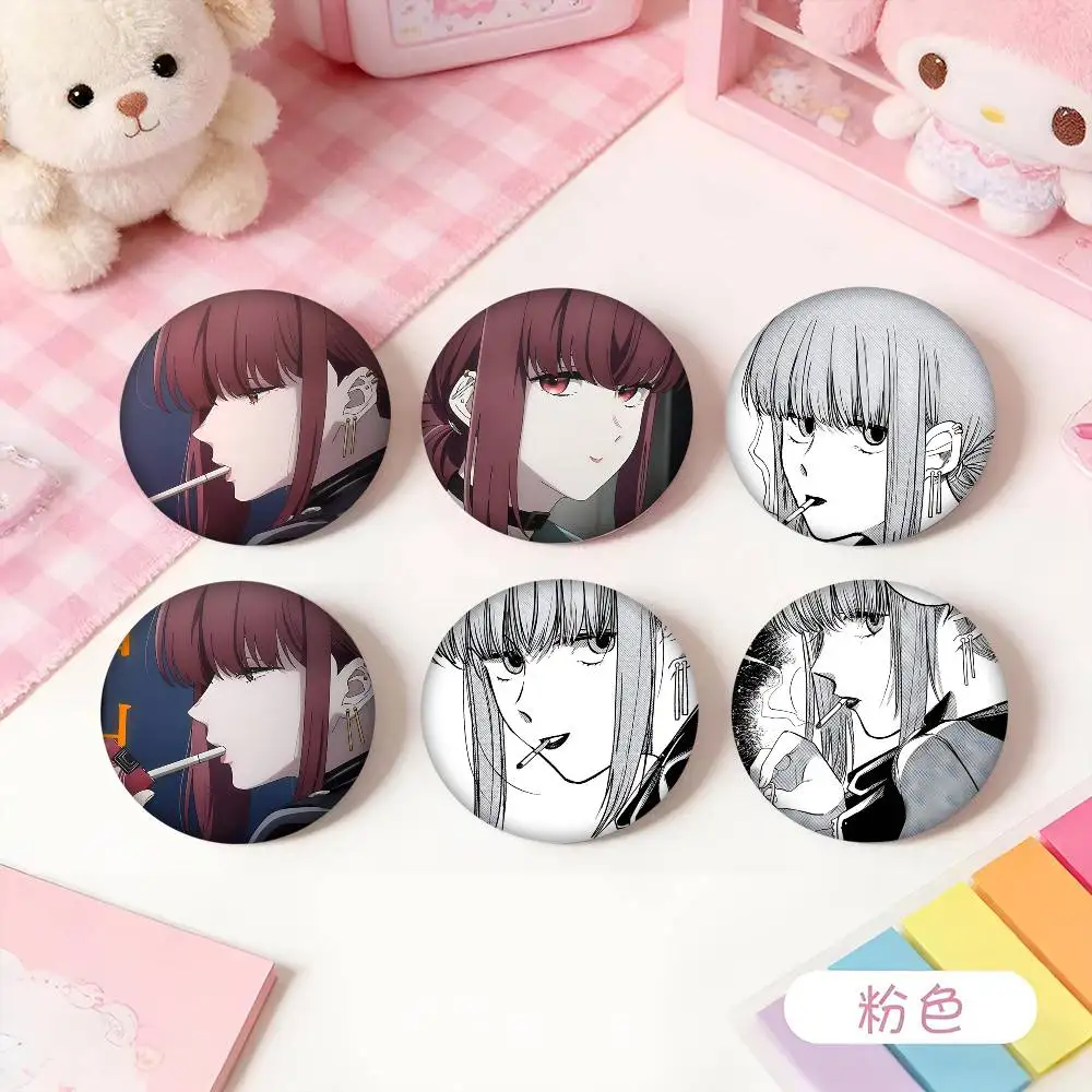 1pc Anime Smoking Behind The Supermarket With You Style Badge Brooches On Backpack Decoration Round Enamel Pins For Accessorys