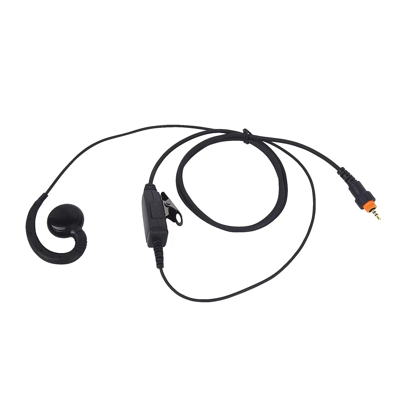 

RISENKE-Earpiece with PTT for Motorola Radio CLP1010 CLP1040 CLP1060 Walkie Talkie, 1 Pin, 2.5mm Headset, C Swivel FBI Earphone