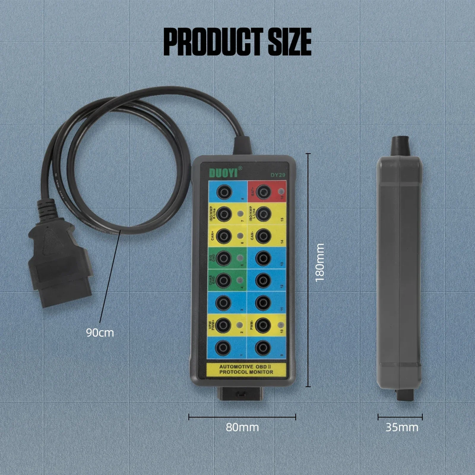 Electrical Diagnostic Tools Can Bus Analyzer Breakout Box Can Bus Breakout Box LED Light Auto OBDII Protocol Detector 16-Pin