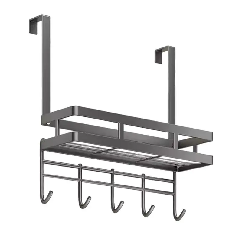 

Metal Over The Door Organizer Carbon Steel Door Storage Rack Storage Organizer Rack Punch-Free Detachable Storage Shelf Over The