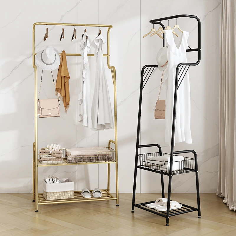 Hanger, floor to ceiling, bedroom, underwear, hat rack, simple clothes drying rack, wheeled cart, household mobile storage