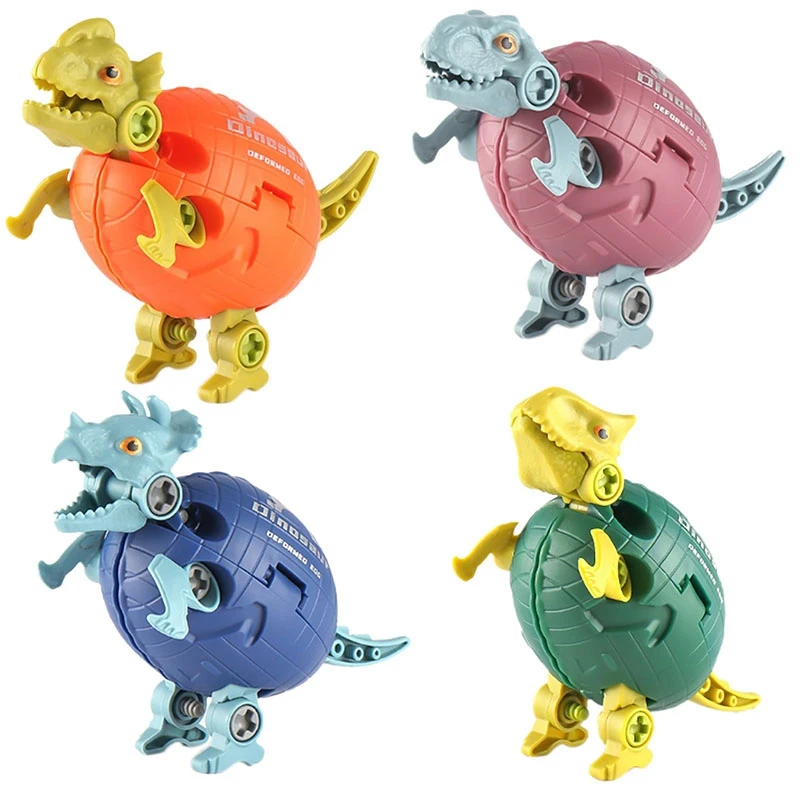 DIY Nut Assembling Toy Deformed Dinosaur Egg Assembly Dinosaur Building Block Model Dinosaur Combination Toy For Kids