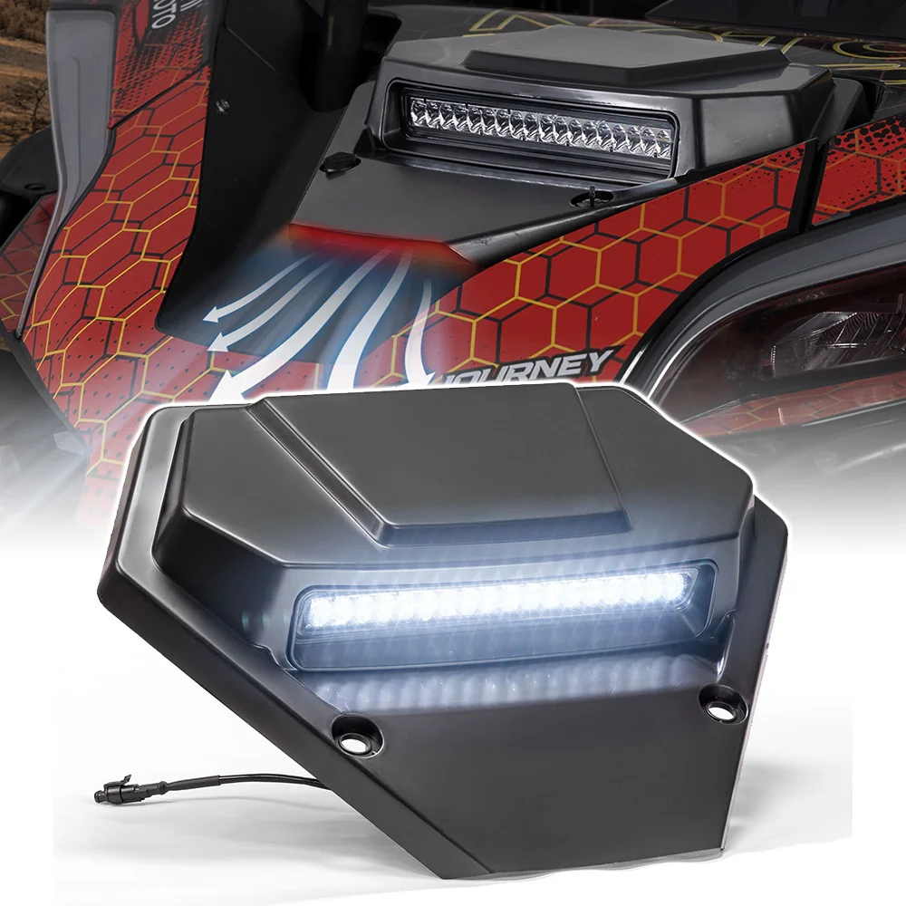 For CFMOTO ZForce 950 Sport HO H.O. EX 1000 SPORT 2020-2024 Hood Scoop Turbo Hood w/ Auxiliary LED Spotlight UTV PP Ventilation