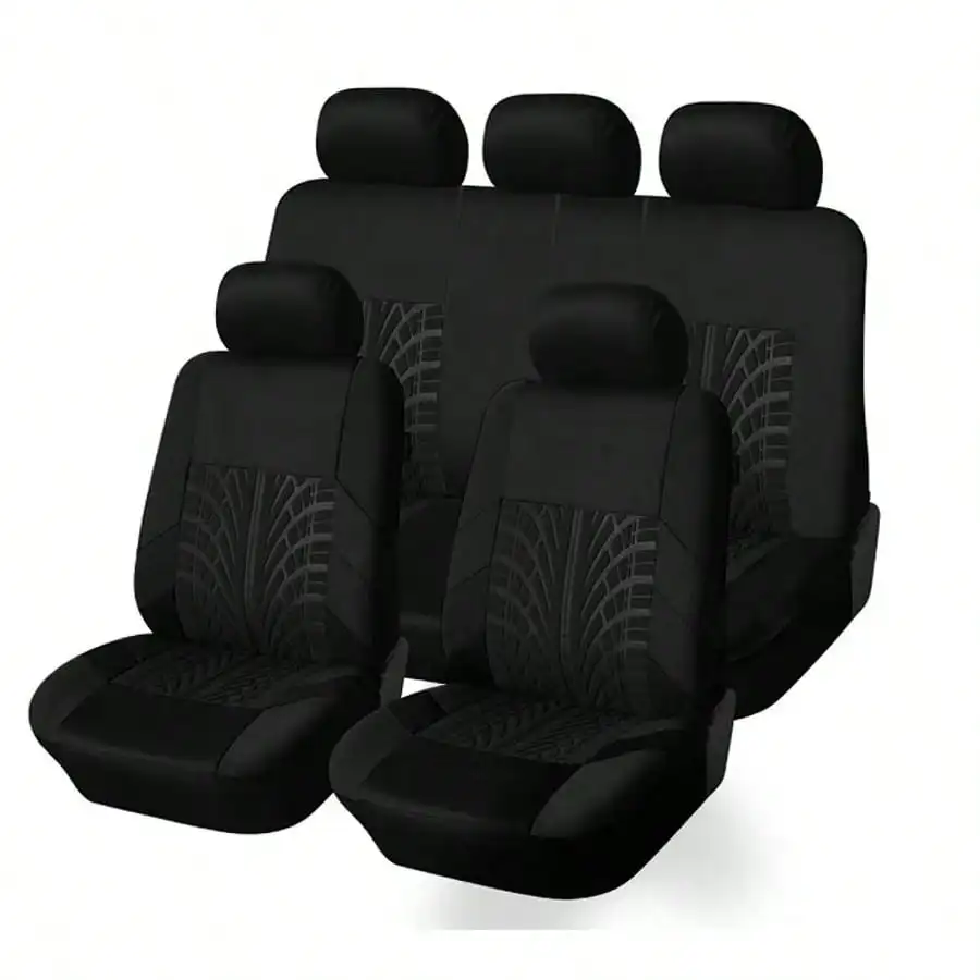 Full-Coverage, Stylish 5-Seater Car Seat Covers With Detailed Tire Tracking. Compatible With Most 5-Seater Models On The Market. Breathable Fabric.