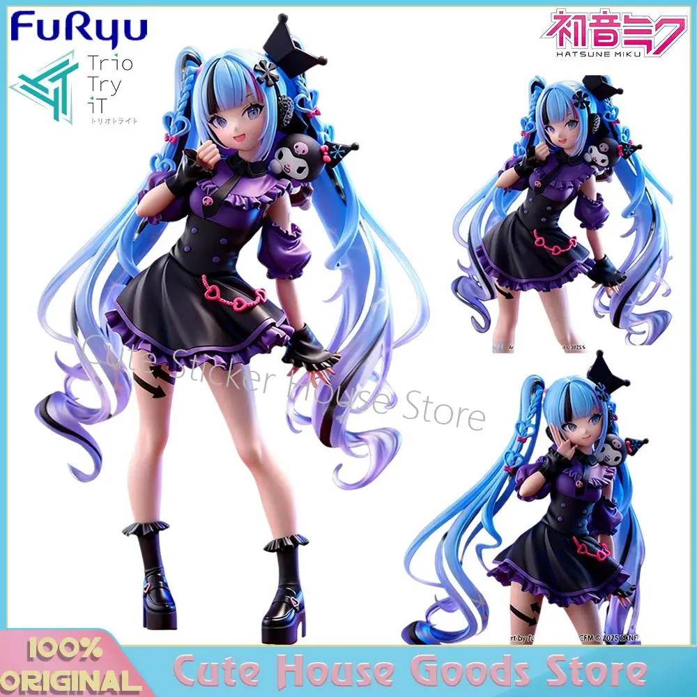 【予約販売】オリジナル-フリュー-トリオ・トライ・イット-初音ミク-スノーミクとクロミ-超かわいいアニメ美少女フィギュア飾り玩具