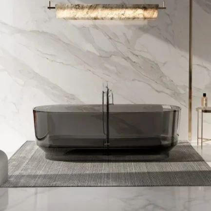 

Transparent Resin Bathtub Art Design Home Hotel Homestay Oval Bathtub53