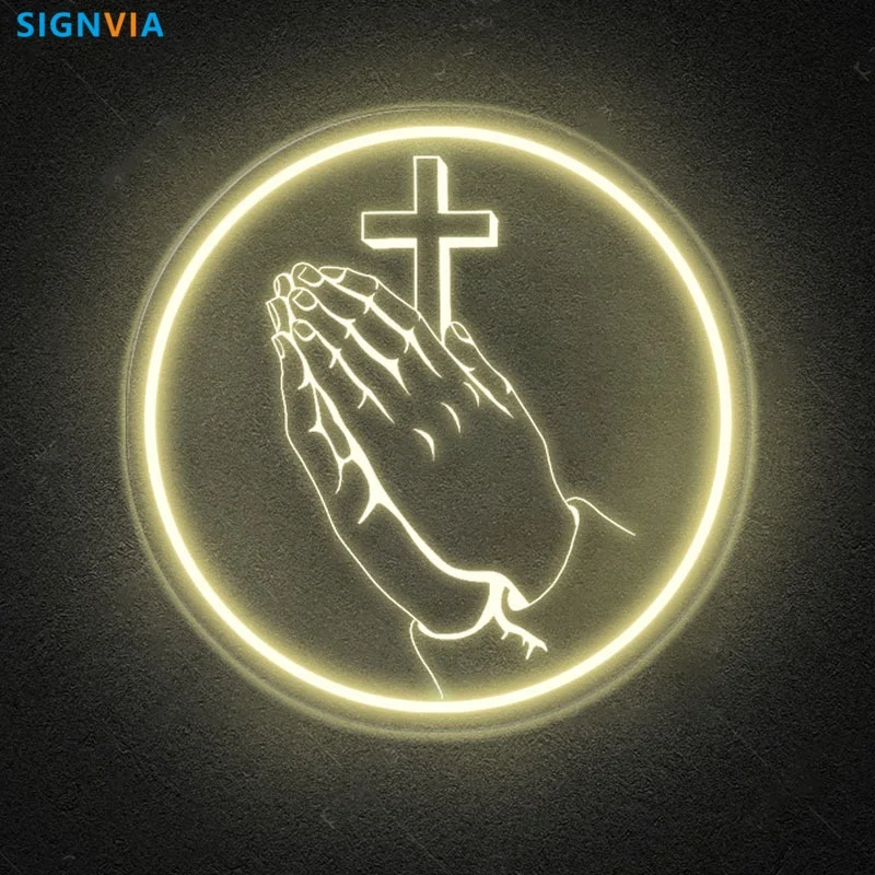 

Custom Jesus Cross LED Neon Sign USB-Powered Energy-Saving Light for Religious Gifts Indoor Wall Decor Easter Ambient Lighting