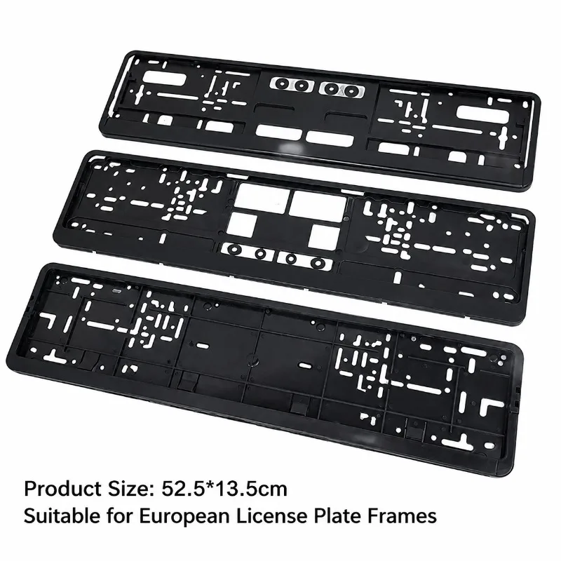 European Standard License Plate Frame Multiple Styles PP Plastic Euro Plate Holder Auto Exterior Decor Bracket European Car