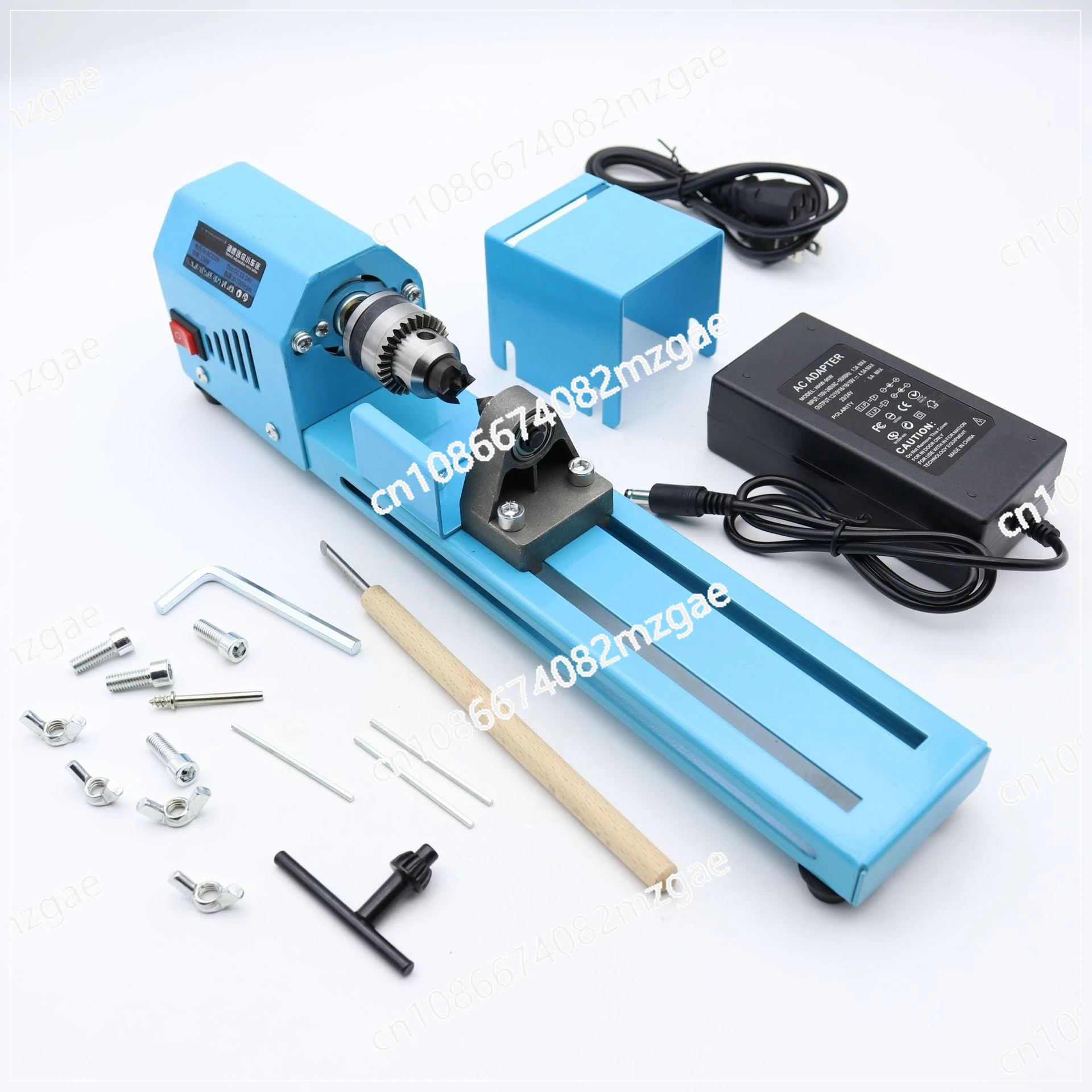 Mini Lathe for Home Use, Multi-Function Small Wood Lathe for Bead Making, Round Polishing, and DIY Craft Projects
