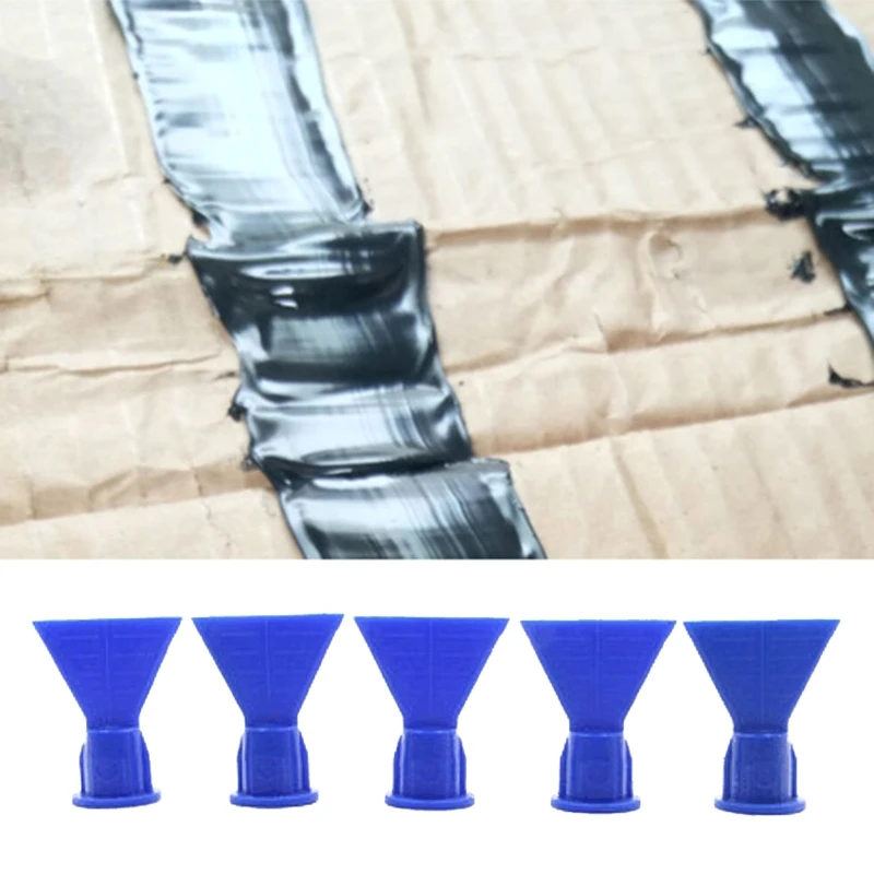 Conjunto Onda Forma Cone Bico Prático Dispensador Bico Injetor Calafetagem Selante Silicone para Cartucho Calafetagem Peça Reposição 10 Peças