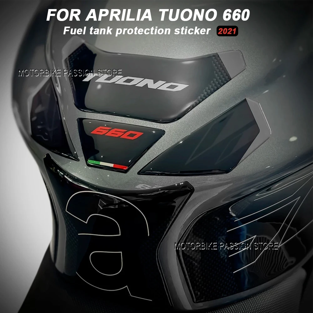 

For Aprilia Tuono 660 2021 Accessories motorcycle Protection sticker for Tank fuel tank 3D gel epoxy Resin sticker