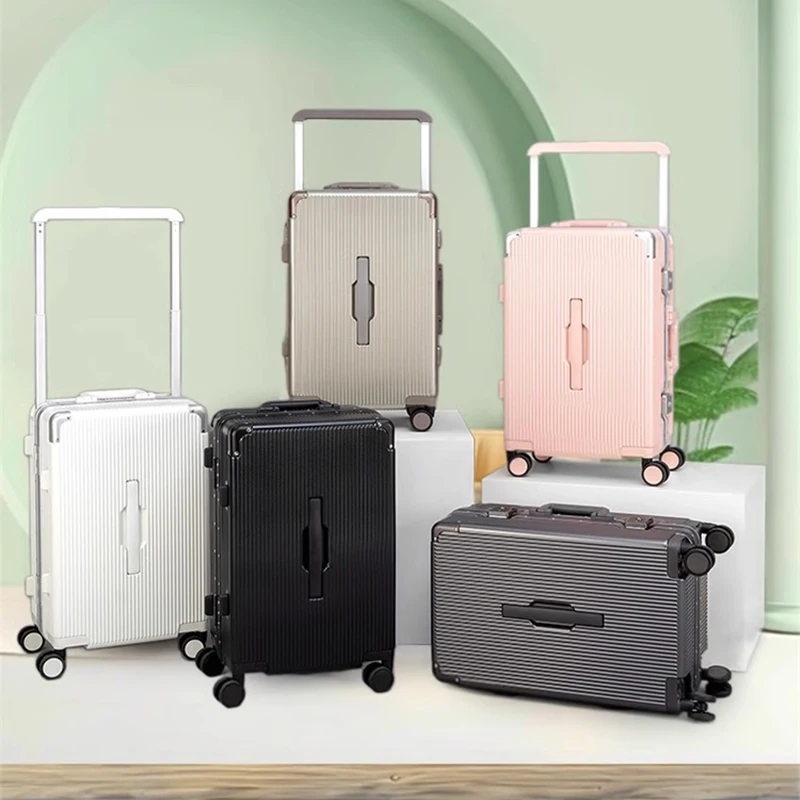 2025 New Luggage Trolley Wide Trolley High Quality Thickened 20 Inch Carry-on Suitcase 22/24/26 Inch Aluminum Frame Suitcase