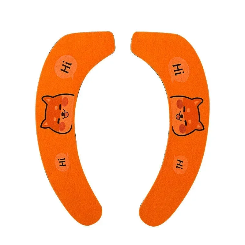 لينة الكرتون قابل للغسل وسادة مرحاض المرحاض لزجة وسادة للمقعد الحمام دفئا غطاء مقعد غطاء مقعد المرحاض العالمي غطاء 1/4 قطعة