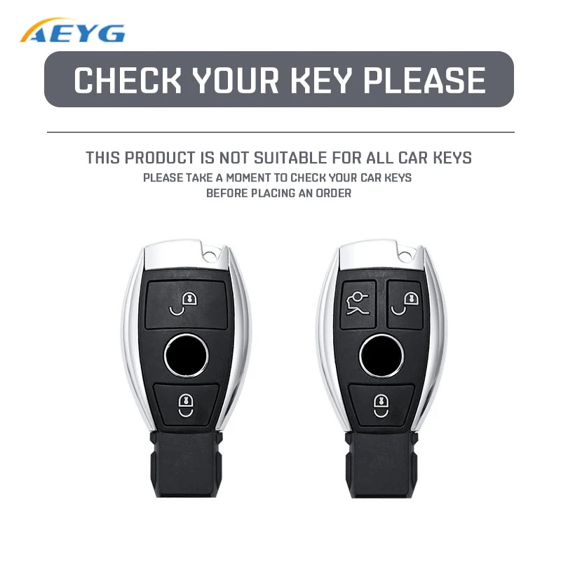 2 3 أزرار ألياف الكربون حافظة مفاتيح السيارة غطاء فوب لمرسيدس بنز A B C E الفئة GLS GLA GLK GLC CLS CLA W204 W205 W212 W463 W17 #5