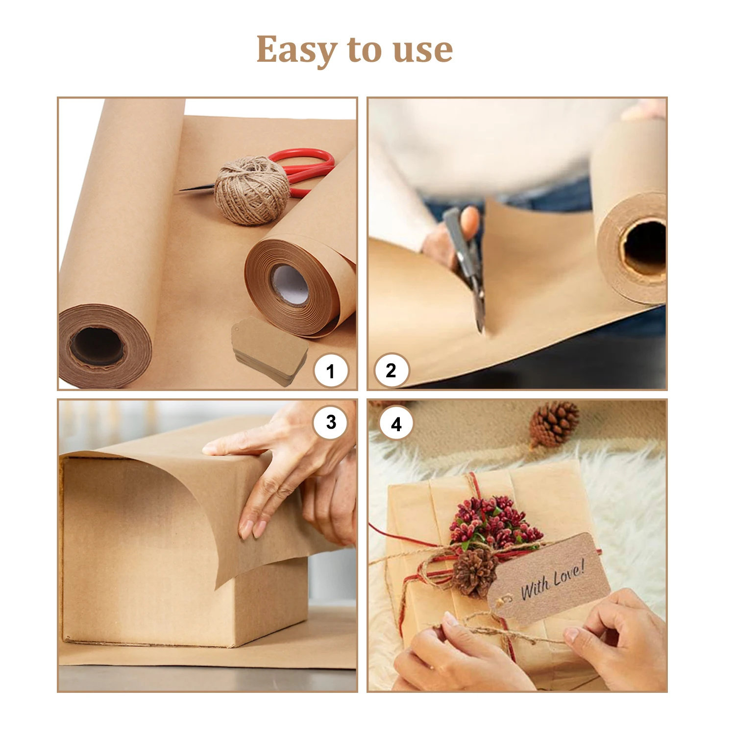 ม้วนกระดาษคราฟท์สีน้ำตาลเป็นมิ - Flower Wrap Kraft บทวิจารณ์และราคา