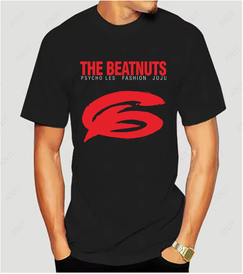 The Beatnuts Classic Hip Hop Combination Printed T-shirt American Retro Rap Surrounding Loose Cotton Short Sleeve Unisex