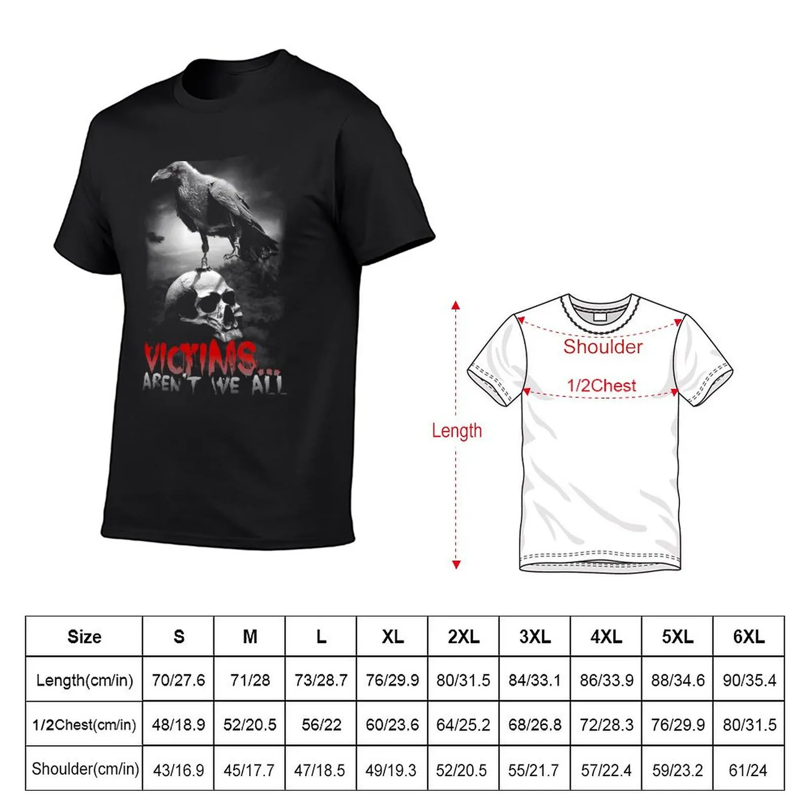 Eric Draven Victims Aren't We All T-Shirt oversized t shirt anime figures graphic t shirts vintage t shirt men