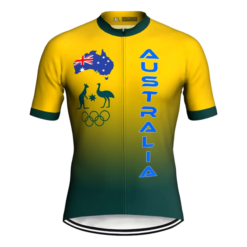 Australia Bicycle Jacket Short Sleeve Wear Road Cycling MTB Outdoor Clothes Motocross Shirt Summer Top Sport Jersey Protection