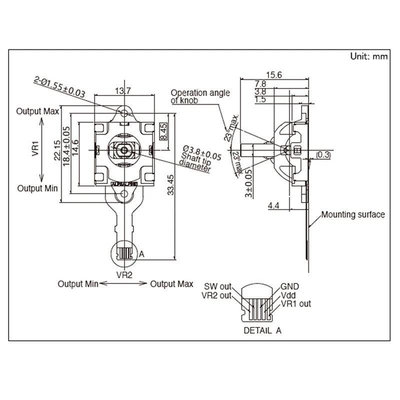 GPD OrIginal Joystick For WIN 3 Windows 10 Handheld Game Console Laptop