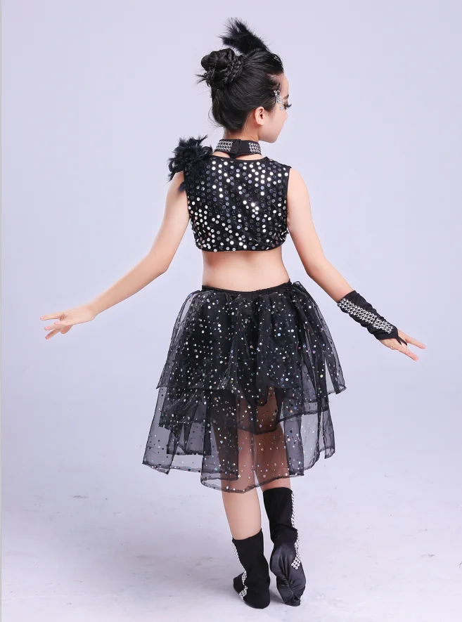 Costumi di danza jazz per bambini Abiti hip-hop Spettacoli teatrali di danza moderna Indossano abiti da ballo di strada per ragazzi e ragazze