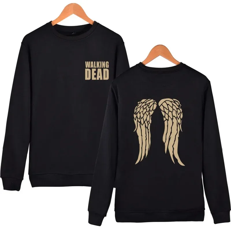 The Walking Dead Zombie Daryl Dixon Wings Oversized Hoodie Women Men O-neck Long Sleeve Crewneck Sweatshirt Casual Tracksuit