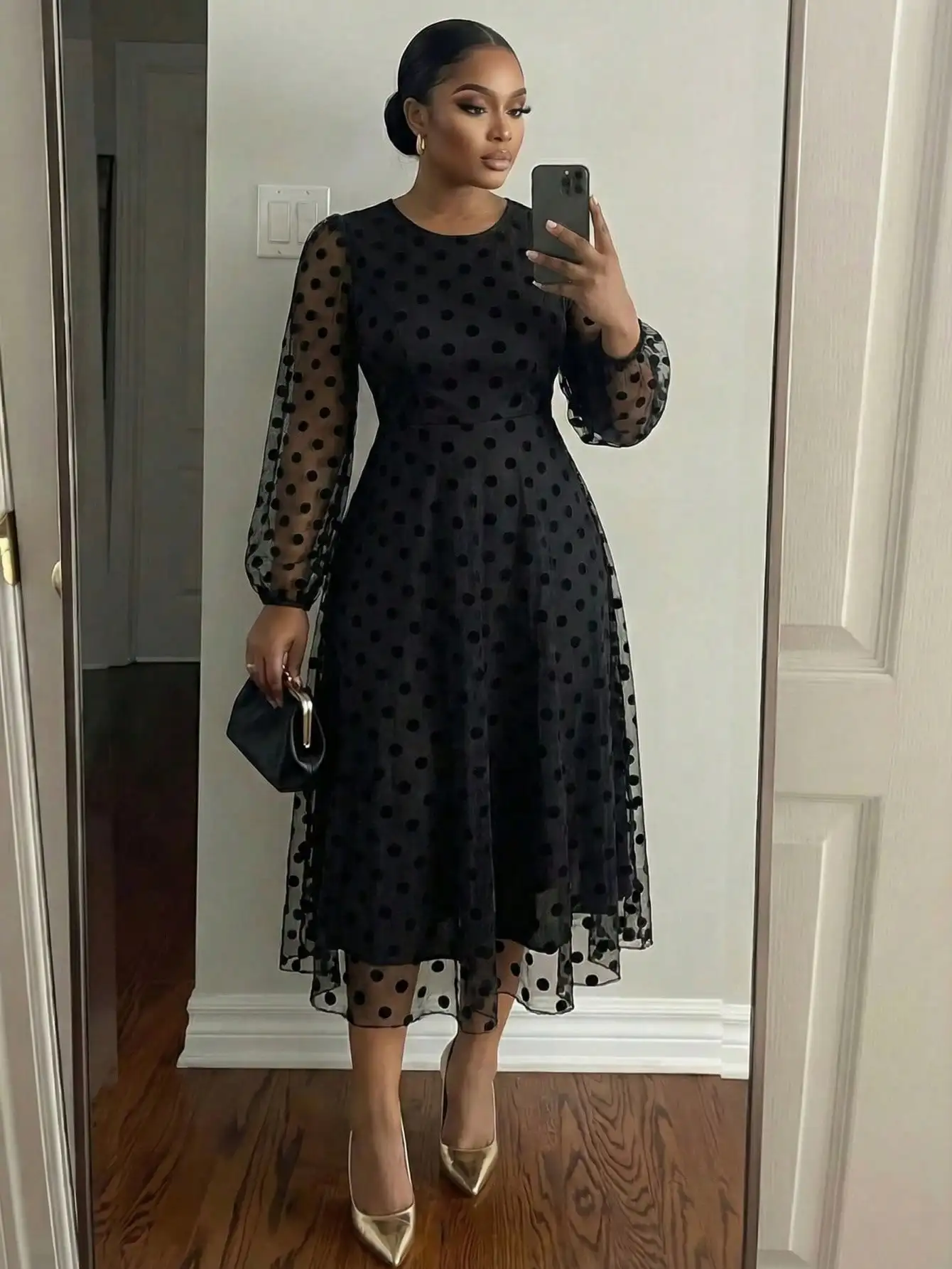 Black Polka Dot Mes…