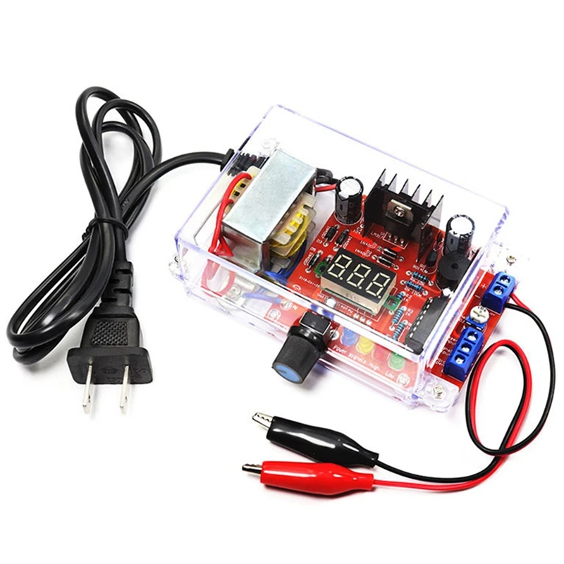 LM317 Adjustable Voltage Regulator DIY Kit 110V To 1.25V-12.5V Step-Down Power Supply Module Electronic Kits US Plug Easy To Use